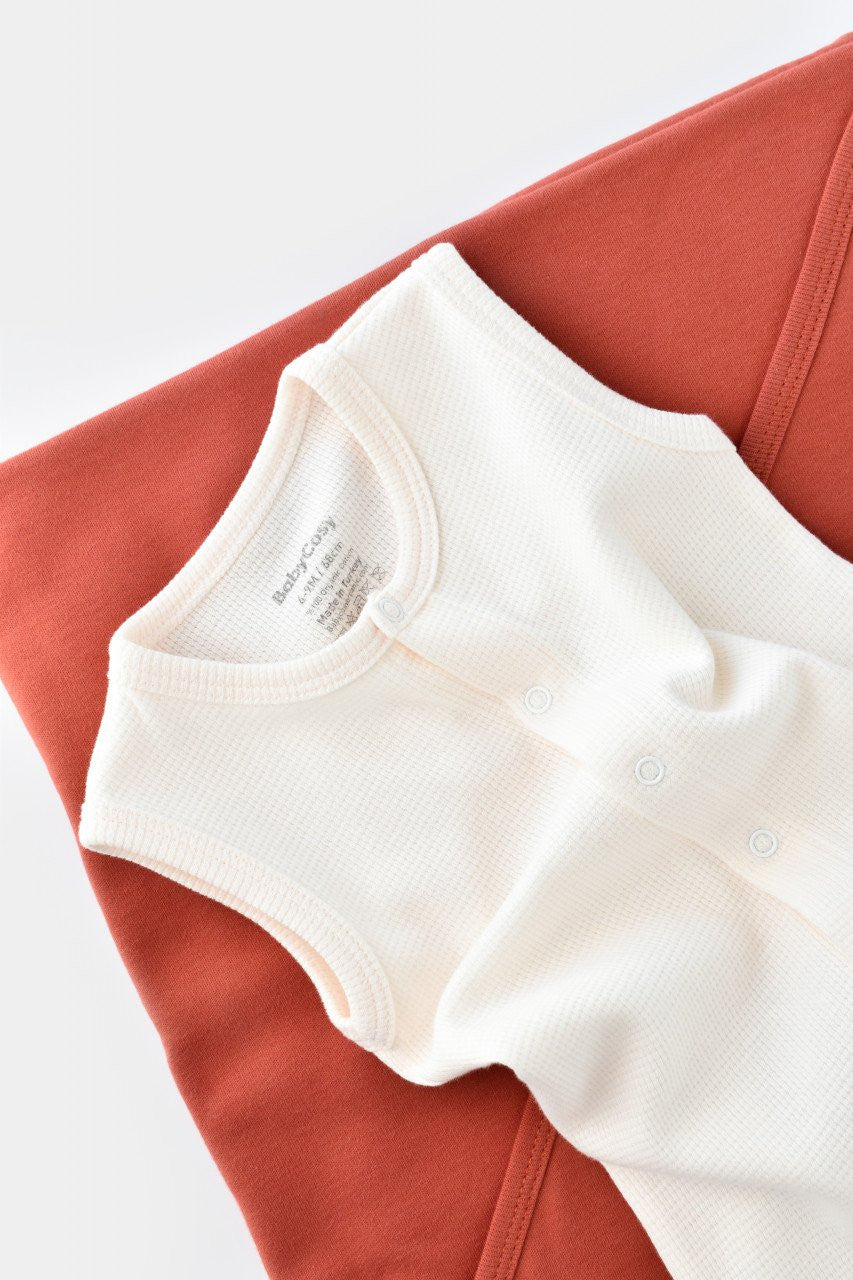 Salopeta fara maneci si pantaloni scurti - 100% bumbac organic - , BabyCosy